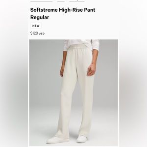 Lululemon Softstreme HR Pant in Bone - Brand new w tags